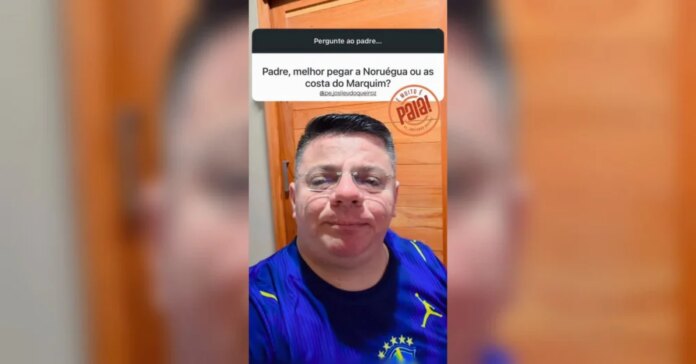 Padre brinca com “Costa do Marquim” e viraliza nas redes